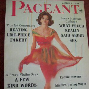 Vintage Magazine Pageant January  1963 - Digest Magazine of the 60's era